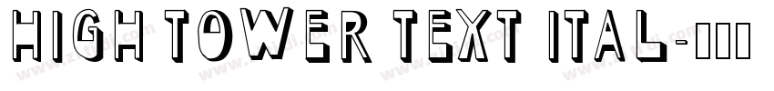 High Tower Text Ital字体转换